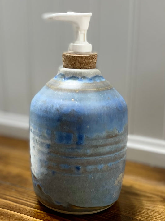 Blue Crystalline Soap Dispenser